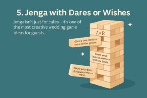 an amazing wedding game - Jenga with Dares or Wishes