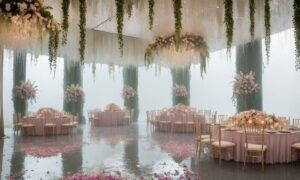 Rain-Themed Décor & Floral Styling